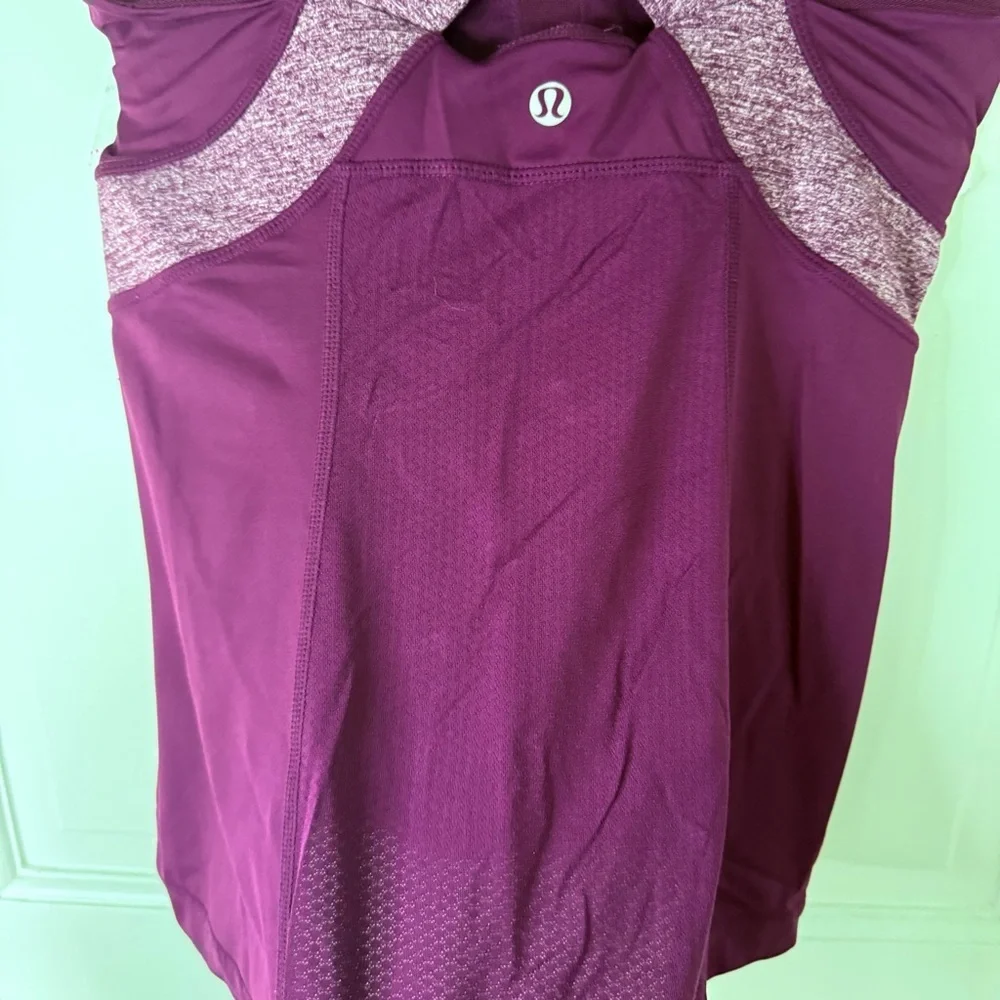 lululemon athletica Purple Push Your Limits Tank Size 4